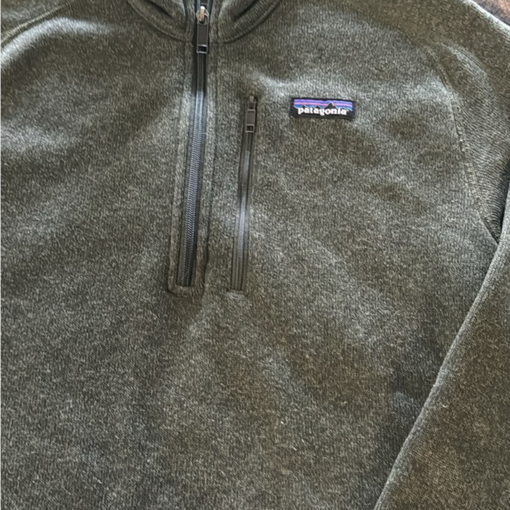 Patagonia Men's Olive Green Half-Zip Fleece Pullover